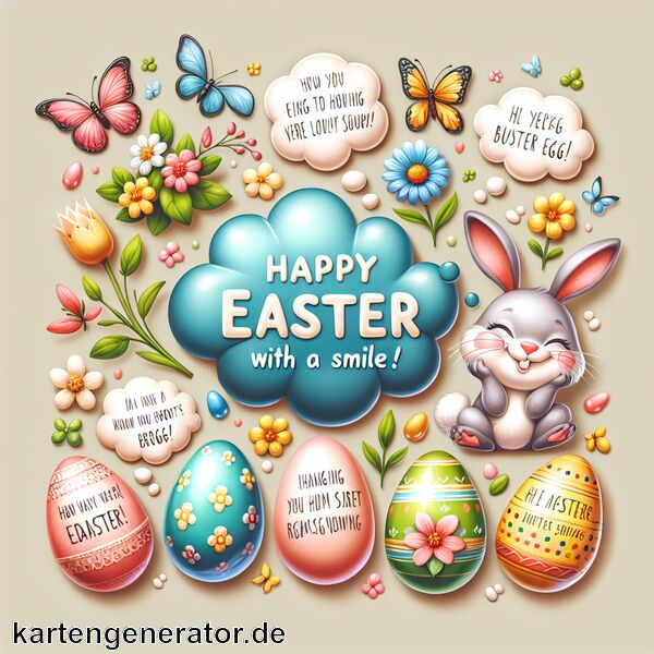Lustige Sprüche für Ostern » Frohe Ostern mit einem Lächeln