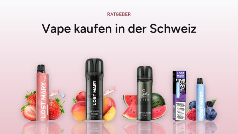 LOST MARY WAVI und Kartuschen von ELFBAR und LOST MARY in einer Reihe